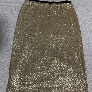 Gorgeous gold sequin holiday skirt